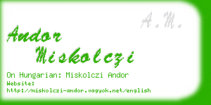 andor miskolczi business card